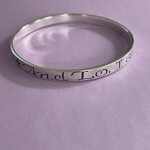 RETIRED James Avery Silver Scripture Bangle Bracelet